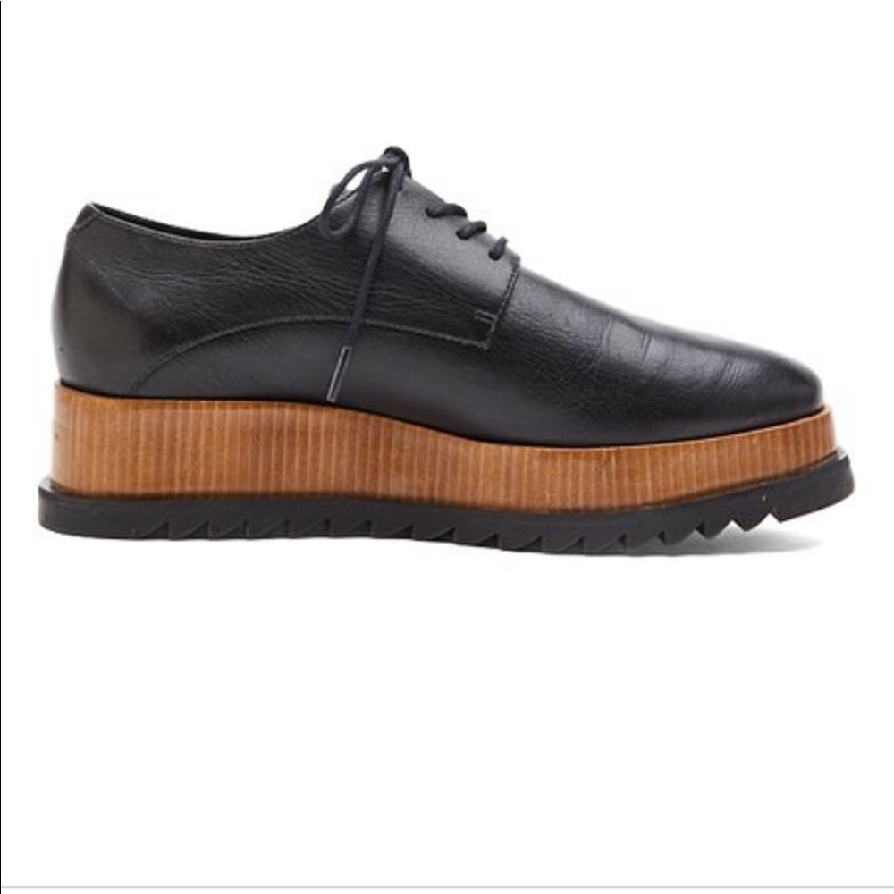 Matisse black leather oxford platform shoe